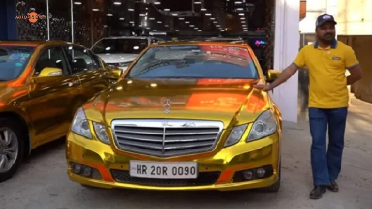 Golden Mercedes-Benz E-Class