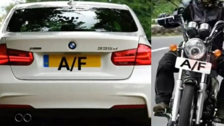 A:F Number Plate