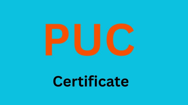 Pollution Certificate